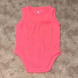 Garnamimals Coral Sleeveless Baby Onesie